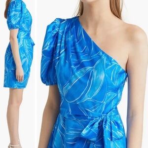 Adelyn Rae One-Shoulder Blue Dress